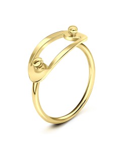 Gold Plated Silver Rings NSR-2815-GP